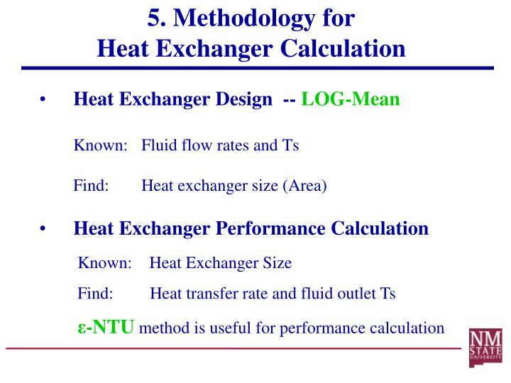 heat exchanger area calculation